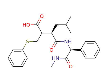 (R)-5-Methyl-3-[((S)-methylcarbamoyl-phenyl-methyl)-carbamoyl]-2-phenylsulfanylmethyl-hexanoic acid