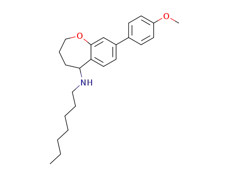 Heptyl-[8-(4-methoxy-phenyl)-2,3,4,5-tetrahydro-benzo[b]oxepin-5-yl]-amine
