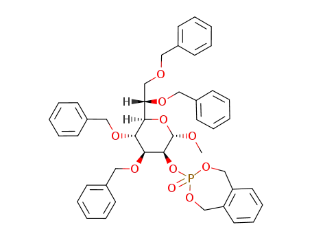 3-[(2S,3S,4S,5S,6R)-4,5-Bis-benzyloxy-6-((S)-1,2-bis-benzyloxy-ethyl)-2-methoxy-tetrahydro-pyran-3-yloxy]-1,5-dihydro-benzo[e][1,3,2]dioxaphosphepine 3-oxide