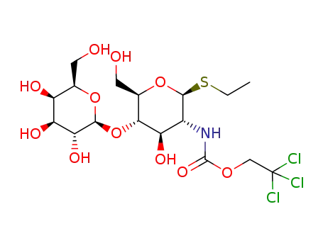 ethyl O-β-D-galactopyranosyl-(1-4)-2-deoxy-2-(2,2,2-trichloroethoxycarbonylamino)-1-thio-β-D-glucopyranoside
