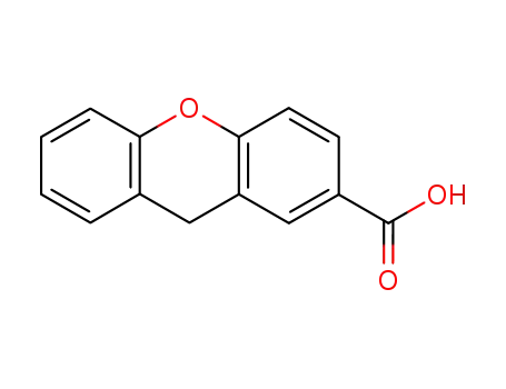 Molecular Structure of 40274-68-8 (9H-Xanthene-2-carboxylic acid)