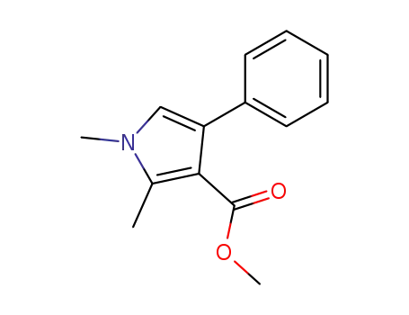 Molecular Structure of 117648-80-3 (1H-Pyrrole-3-carboxylic acid, 1,2-dimethyl-4-phenyl-, methyl ester)