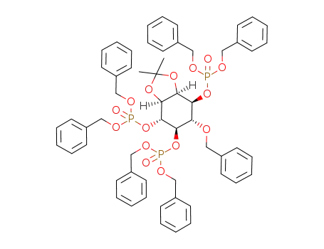 4-O-benzyl-1,2-O-isopropylidene-myoinositol 3,5,6-tris(dibenzyl phosphate)