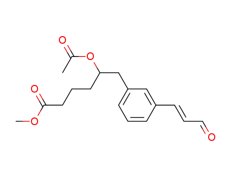 methyl-5-acetoxy-6-[3-(2-formyl-E-ethenyl)phenyl]hexanoate