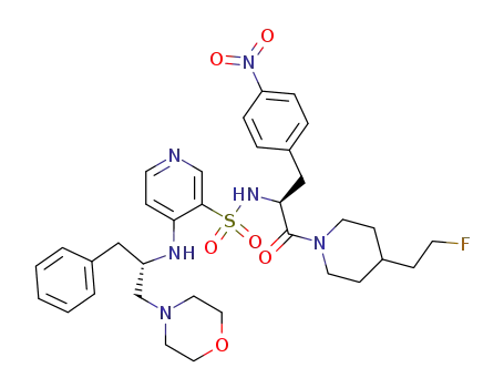 4-((S)-1-Benzyl-2-morpholin-4-yl-ethylamino)-pyridine-3-sulfonic acid [(S)-2-[4-(2-fluoro-ethyl)-piperidin-1-yl]-1-(4-nitro-benzyl)-2-oxo-ethyl]-amide