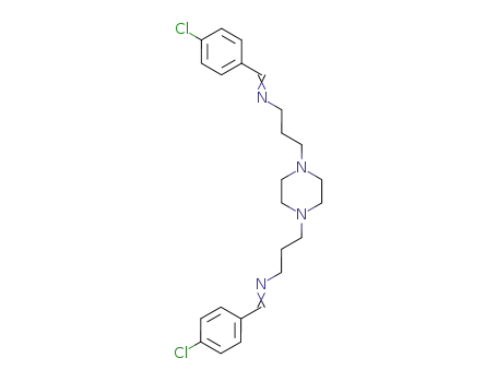 Molecular Structure of 58943-43-4 (1,4-bis-[3-(4-chloro-benzylideneamino)-propyl]-piperazine)