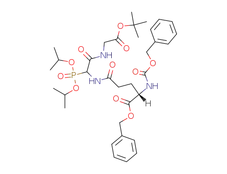 (S)-2-Benzyloxycarbonylamino-4-{[(tert-butoxycarbonylmethyl-carbamoyl)-(diisopropoxy-phosphoryl)-methyl]-carbamoyl}-butyric acid benzyl ester