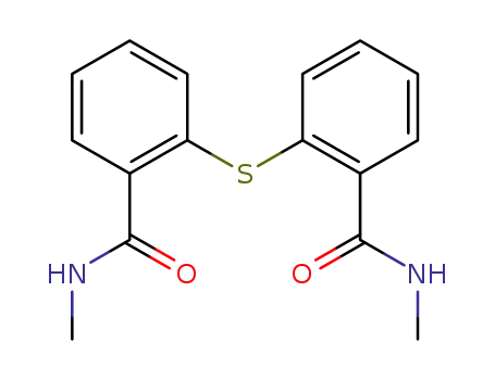 Molecular Structure of 130138-88-4 (2-(N-methylcarbamoyl)phenyl 2-(methoxycarbonyl)phenyl sulfide)