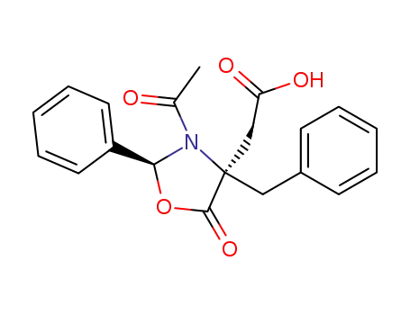 (2'S,4'R)-(+)-(3'-acetyl-4'-benzyl-5'-oxo-2'-phenyl-1',3'-oxazolidin-4'-yl)acetic acid