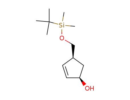 Molecular Structure of 137760-85-1 ((+/-)-4β-(tert-Butyldimethylsiloxymethyl)cyclopent-2-en-1β-ol)