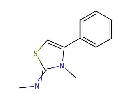 Molecular Structure of 6149-11-7 (Methanamine, N-(3-methyl-4-phenyl-2(3H)-thiazolylidene)-)