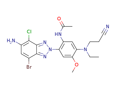 Acetamide,N-[2-(5-amino-7-bromo-4-chloro-2H-benzotriazol-2-yl)-5-[(2-cyanoethyl)ethylamino]-4-methoxyphenyl]-
