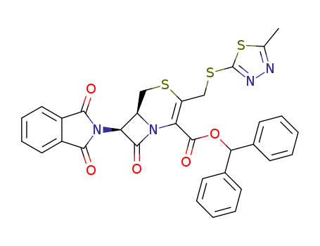 (6S,7S)-7-(1,3-Dioxo-1,3-dihydro-isoindol-2-yl)-3-(5-methyl-[1,3,4]thiadiazol-2-ylsulfanylmethyl)-8-oxo-4-thia-1-aza-bicyclo[4.2.0]oct-2-ene-2-carboxylic acid benzhydryl ester