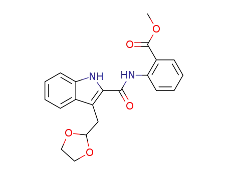 2-[(3-[1,3]Dioxolan-2-ylmethyl-1H-indole-2-carbonyl)-amino]-benzoic acid methyl ester