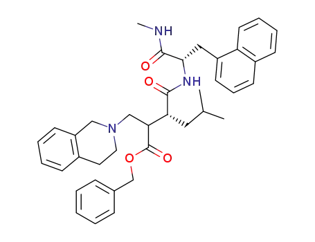 (R)-2-(3,4-Dihydro-1H-isoquinolin-2-ylmethyl)-5-methyl-3-((S)-1-methylcarbamoyl-2-naphthalen-1-yl-ethylcarbamoyl)-hexanoic acid benzyl ester
