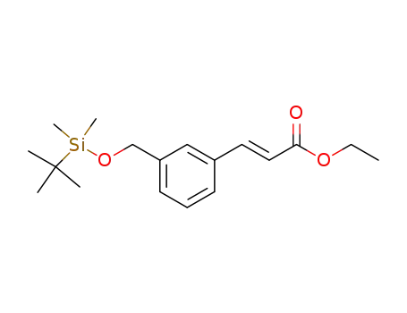 Molecular Structure of 197725-99-8 (ethyl-3-[3-(tert-butyldimethylsilyloxymethyl)phenyl]-(E)-propenoate)