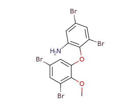 Molecular Structure of 169901-67-1 (3,5-dibromo-2-(3',5'-dibromo-2'-methoxyphenoxy)aniline)