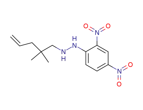 Molecular Structure of 194670-23-0 (Hydrazine, 1-(2,2-dimethyl-4-pentenyl)-2-(2,4-dinitrophenyl)-)