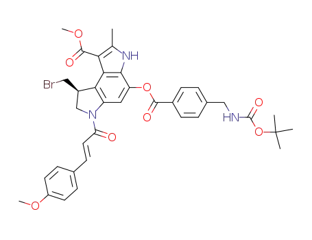 4'-methoxycinnamoyl 8-O-[4-[(tert-butoxycarbonyl)aminomethyl]benzoyl]-A-ring pyrrole-duocarmycin B<sub>2</sub>
