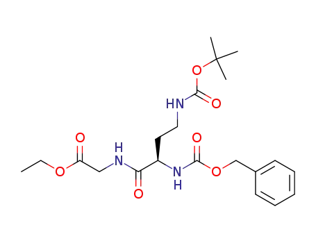 (2-benzyloxycarbonylamino-4-<i>tert</i>-butoxycarbonylamino-butyrylamino)-acetic acid ethyl ester