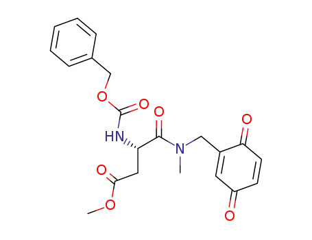 3-benzyloxycarbonylamino-<i>N</i>-(3,6-dioxo-cyclohexa-1,4-dienylmethyl)-<i>N</i>-methyl-succinamic acid methyl ester