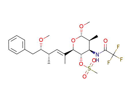 Methanesulfonic acid (2R,3S,4R,5S,6S)-6-methoxy-2-((E)-(3S,4S)-4-methoxy-1,3-dimethyl-5-phenyl-pent-1-enyl)-5-methyl-4-(2,2,2-trifluoro-acetylamino)-tetrahydro-pyran-3-yl ester