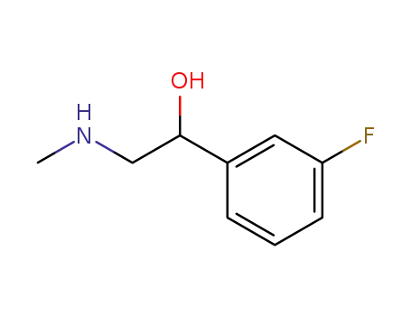 Molecular Structure of 2366-96-3 (Benzenemethanol, 3-fluoro-a-[(methylamino)methyl]-)