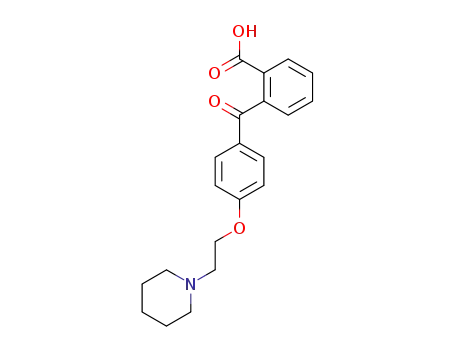 Molecular Structure of 130566-58-4 (Benzoic acid, 2-[4-[2-(1-piperidinyl)ethoxy]benzoyl]-)