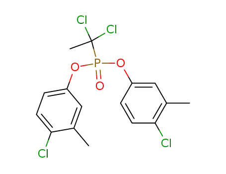 Molecular Structure of 76569-07-8 (bis(4-chloro-3-methylphenyl) (1,1-dichloroethyl)phosphonate)