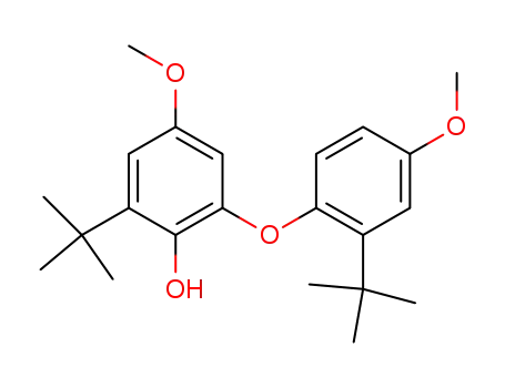 Molecular Structure of 20236-47-9 (2',3-di-tert-butyl-2-hydorxy-4',5-dimethoxy biphenyl ether)