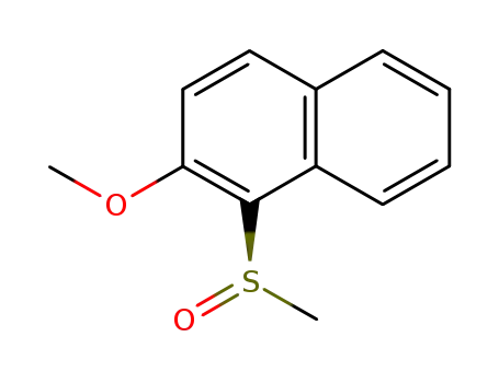 Molecular Structure of 155135-09-4 (Naphthalene, 2-methoxy-1-[(R)-methylsulfinyl]-)