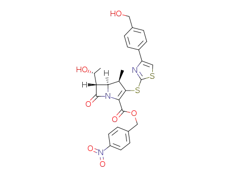 (4R,5S,6S)-6-((R)-1-Hydroxy-ethyl)-3-[4-(4-hydroxymethyl-phenyl)-thiazol-2-ylsulfanyl]-4-methyl-7-oxo-1-aza-bicyclo[3.2.0]hept-2-ene-2-carboxylic acid 4-nitro-benzyl ester