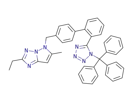 2-ethyl-6-methyl-5-[[2'-(N-triphenylmethyl-tetrazol-5-yl)biphenyl-4-yl]methyl]-5H-pyrazolo[1,5-b][1,2,4]triazole
