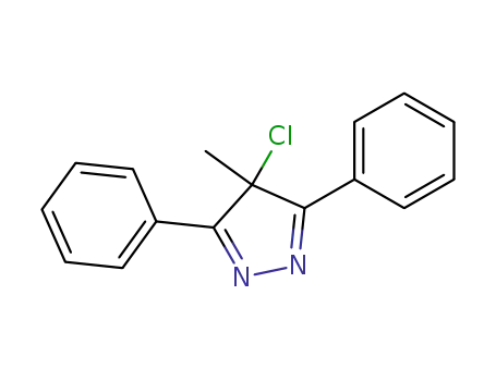 Molecular Structure of 61355-01-9 (4H-Pyrazole, 4-chloro-4-methyl-3,5-diphenyl-)