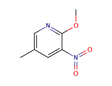 Molecular Structure of 33252-62-9 (2-Methoxy-3-Nitro-5-Picoline)