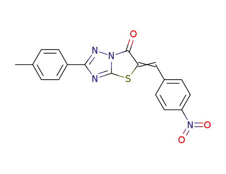 Molecular Structure of 219716-05-9 (5-[1-(4-Nitro-phenyl)-meth-(Z)-ylidene]-2-p-tolyl-thiazolo[3,2-b][1,2,4]triazol-6-one)