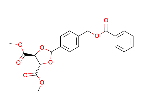 Molecular Structure of 183184-06-7 ((4S,5S)-2-(4-Benzoyloxymethyl-phenyl)-[1,3]dioxolane-4,5-dicarboxylic acid dimethyl ester)