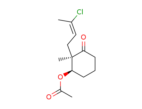 (2R,3R,E)-3-Acetoxy-2-methyl-2-(3-chlorobut-2-enyl)cyclohexanone