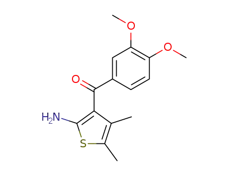Molecular Structure of 179327-04-9 (2-amino-3-(3,4-dimethoxybenzoyl)-4,5-dimethylthiophene)