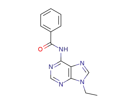 Molecular Structure of 7280-85-5 (Benzamide, N-(9-ethyl-9H-purin-6-yl)-)
