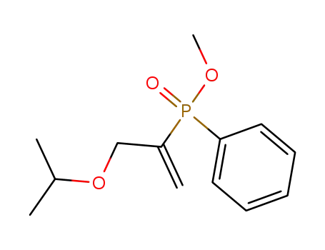 Molecular Structure of 194663-45-1 (Phosphinic acid, [1-[(1-methylethoxy)methyl]ethenyl]phenyl-, methyl
ester)