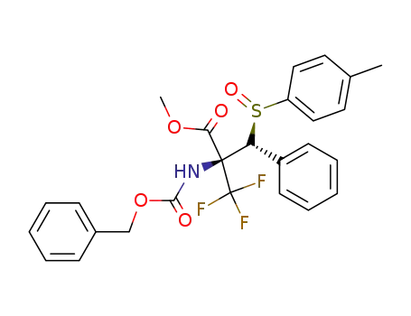 (R)-2-Benzyloxycarbonylamino-3,3,3-trifluoro-2-[(R)-phenyl-((R)-toluene-4-sulfinyl)-methyl]-propionic acid methyl ester