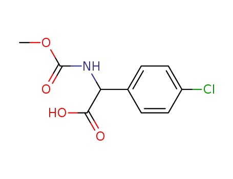 Molecular Structure of 170119-37-6 ((4-Chloro-phenyl)-methoxycarbonylamino-acetic acid)