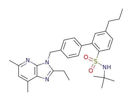 [1,1'-Biphenyl]-2-sulfonamide,
N-(1,1-dimethylethyl)-4'-[(2-ethyl-5,7-dimethyl-3H-imidazo[4,5-b]pyridin-
3-yl)methyl]-5-propyl-