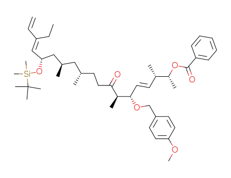 Benzoic acid (3E,15E)-(1R,2S,5S,6R,10S,12R,14S)-14-(tert-butyl-dimethyl-silanyloxy)-16-ethyl-5-(4-methoxy-benzyloxy)-1,2,6,10,12-pentamethyl-7-oxo-octadeca-3,15,17-trienyl ester