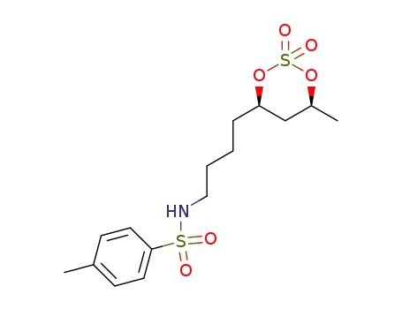 4-Methyl-N-[4-((4R,6S)-6-methyl-2,2-dioxo-2λ<sup>6</sup>-[1,3,2]dioxathian-4-yl)-butyl]-benzenesulfonamide