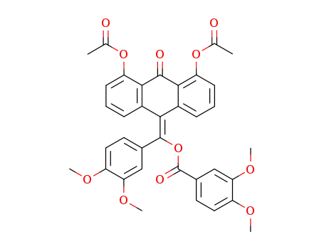1,8-diacetoxy-10-[(3,4-dimethoxybenzoyloxy)-3,4-dimethoxyphenylmethylene]-9(10H)-anthracenone