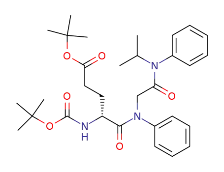 Molecular Structure of 179083-28-4 ((R)-4-tert-Butoxycarbonylamino-4-{[(isopropyl-phenyl-carbamoyl)-methyl]-phenyl-carbamoyl}-butyric acid tert-butyl ester)