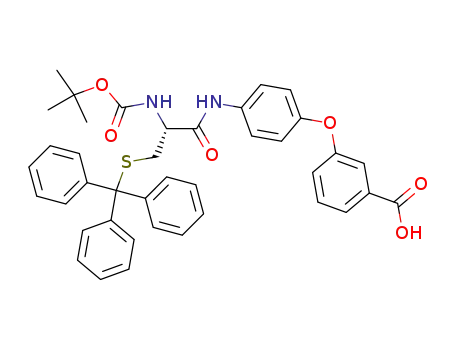 Benzoic acid,
3-[4-[[2-[[(1,1-dimethylethoxy)carbonyl]amino]-1-oxo-3-[(triphenylmethyl)
thio]propyl]amino]phenoxy]-, (R)-
