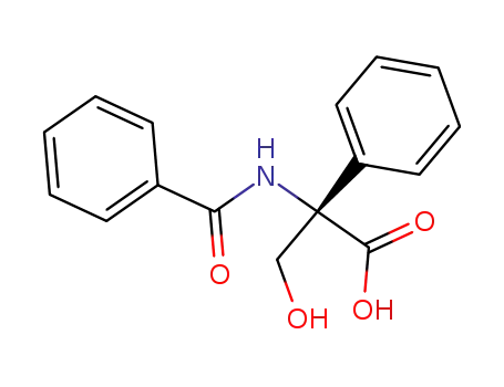 Benzeneacetic acid, a-(benzoylamino)-a-(hydroxymethyl)-, (S)-